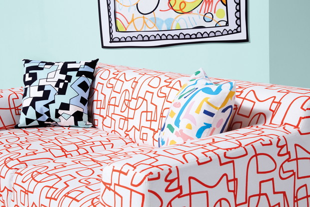 Doodle we wnętrzach - Jon Burgerman dla Kirkby Design