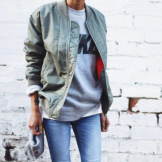 Kurtka bomber w social mediach trendy 2016