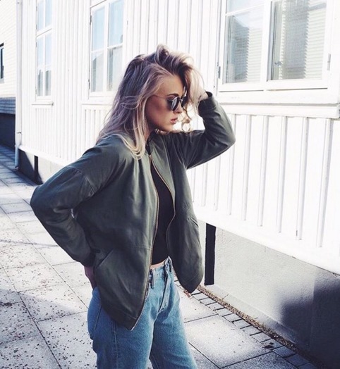 Kurtka bomber w social mediach trendy 2016