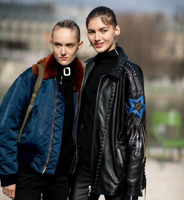 Street fashion: modelki off duty na Paris Fashion Week j-z 2016/2017