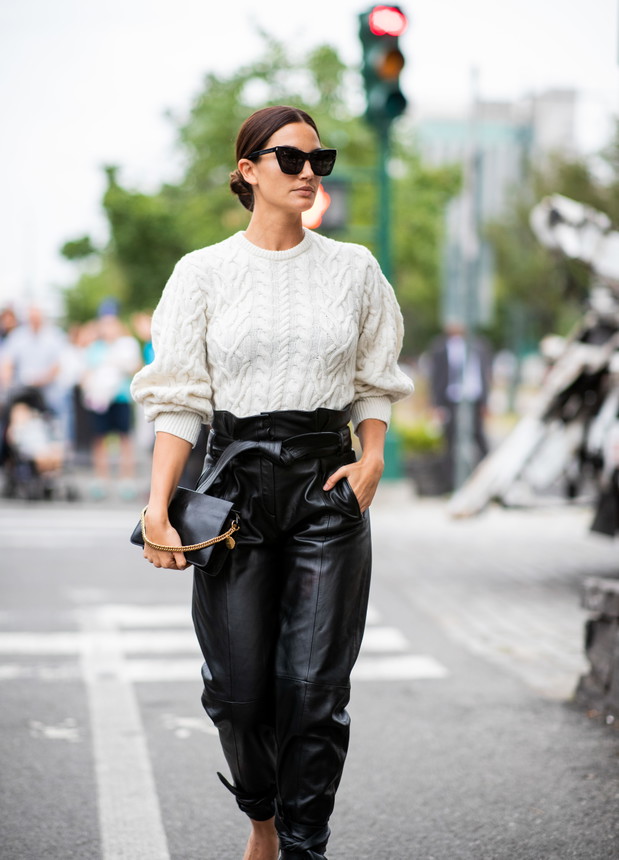 Lily Aldridge po pokazie marki Brandon Maxwell, 8.09.2018.