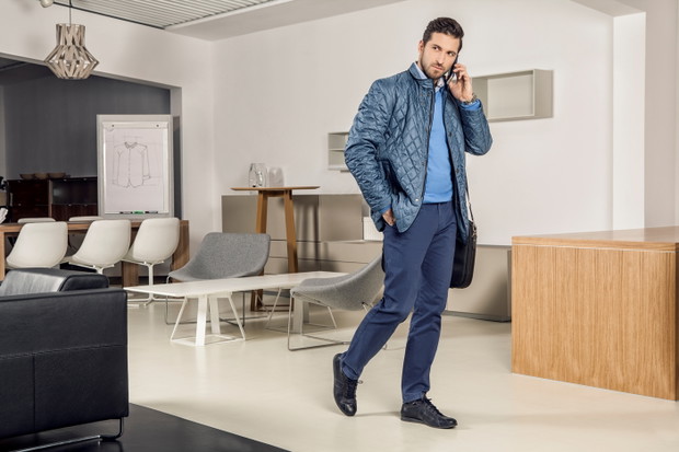 Polska Moda MTP, materiał partnera, Rafał Maślak (kurtka, sweter Lanieri Fashion, koszula KASTOR, spodnie Sempre, buty KOMA)