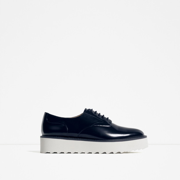 Zara Mid-Season Sale wiosna 2016, buty na płaskiej platformie, 69.90 zl, zamiast 139 zł