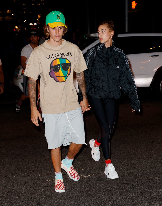 Justin Bieber i Hailey Baldwin w Nowym Jorku, 13.08.2018.
