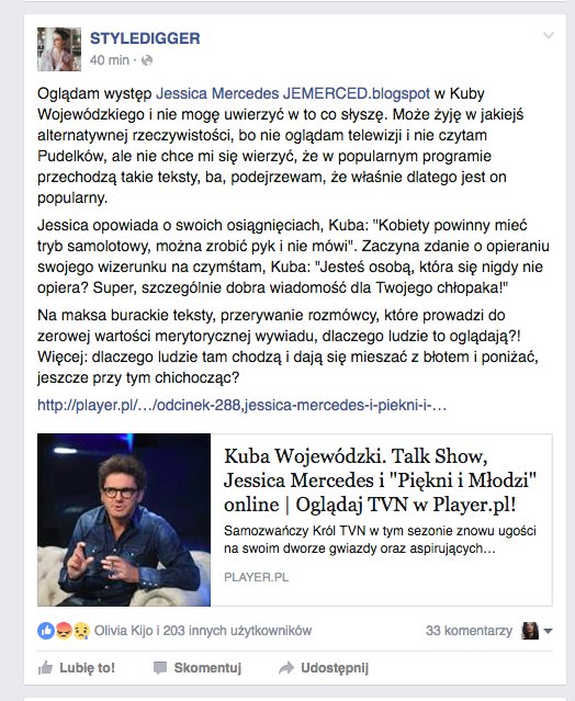 Jessica Mercedes u Wojewódzkiego OPINIE