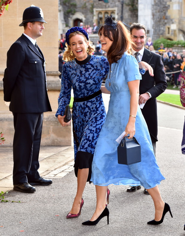 Cressida Bonas na ślubie księżniczki Eugenii i Jacka Brooksbanka, 12.10.2018.