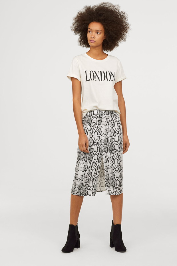 H&M, spódnica z rozcięciem, 79,90 zł