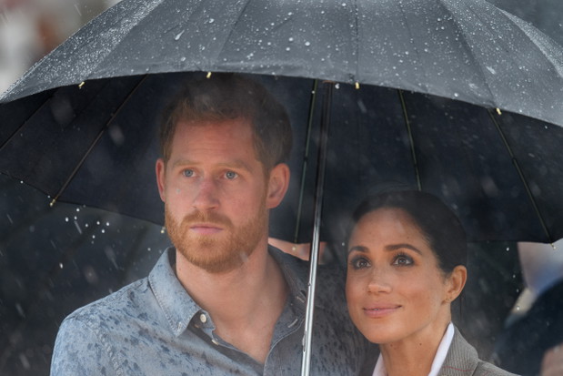 Książę Harry i Meghan Markle podczas wizyty w Victoria Park w Dubbo, 17.10.2018.