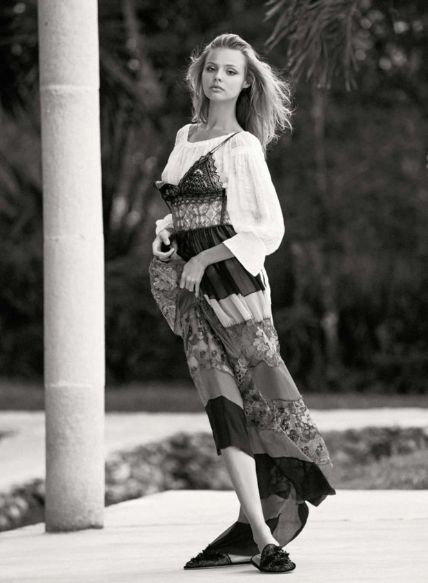 Polskie modelki w zagranicznych edycjach ELLE: Magdalena Frąckowiak dla ELLE France, 03.2016,