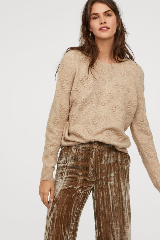 Sweter nude H&M
