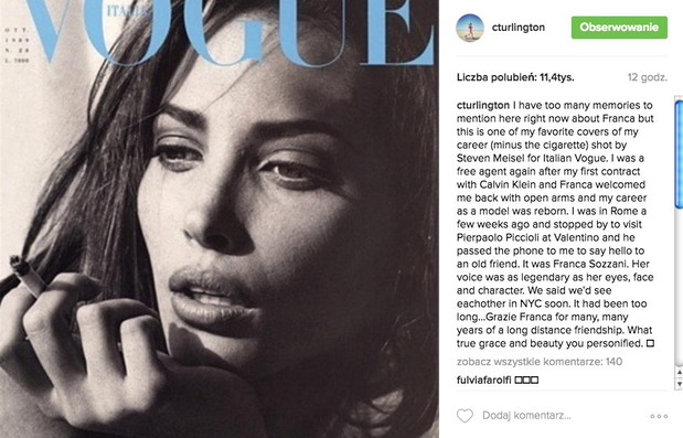 Nie żyje Franca Sozzani. Jak żegna ją branża mody?