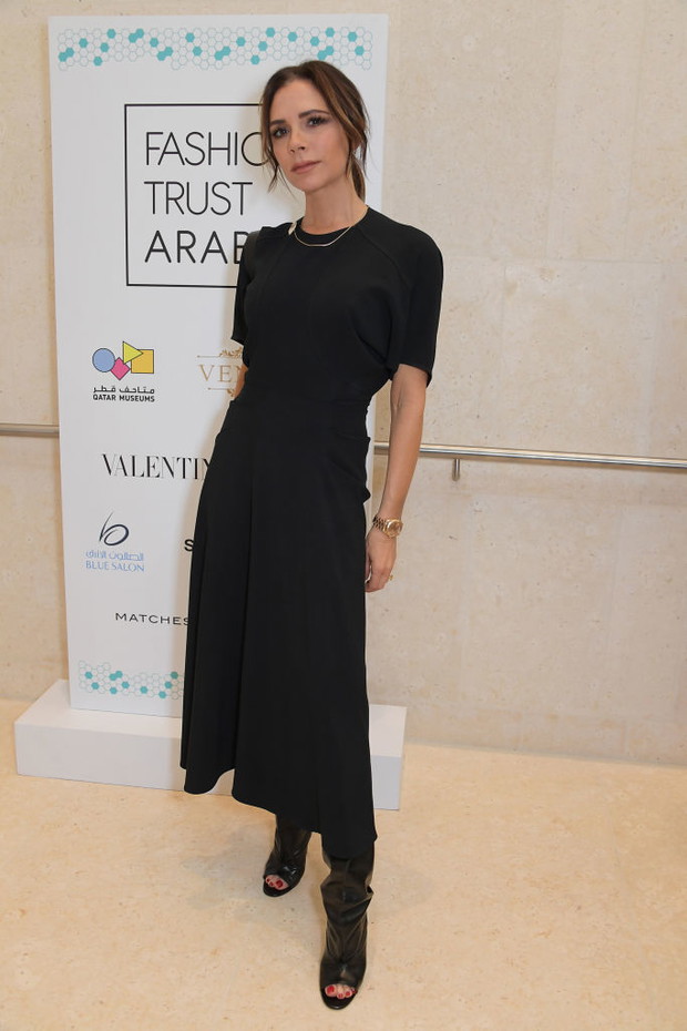 Victoria Beckham w butach typu peep toe