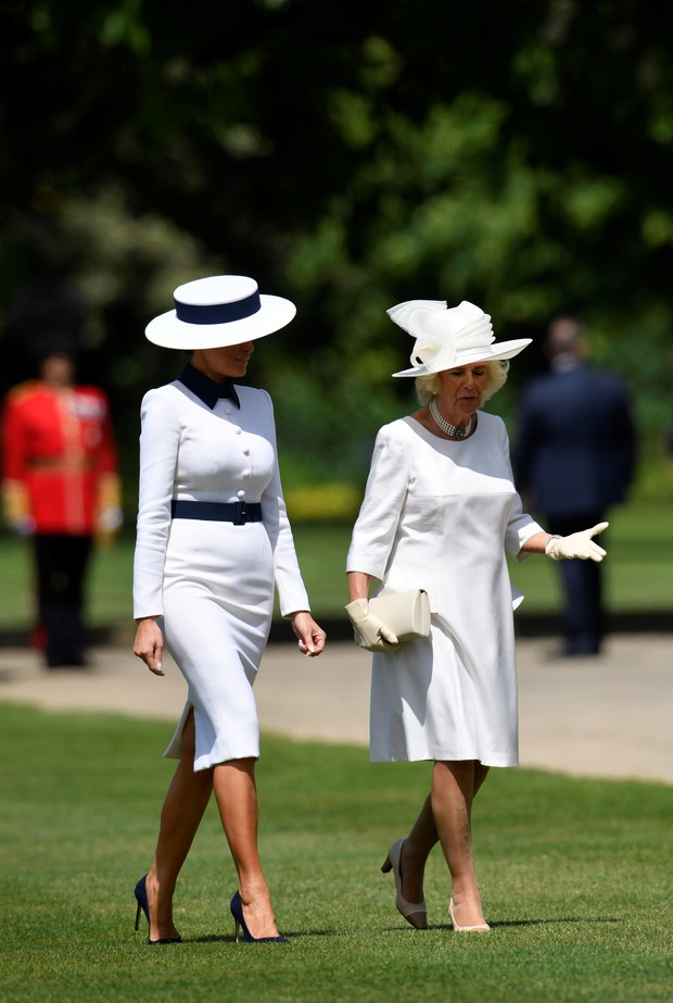 Melania Trump i księżna Kornwalii w Londynie, 3.06.2019.