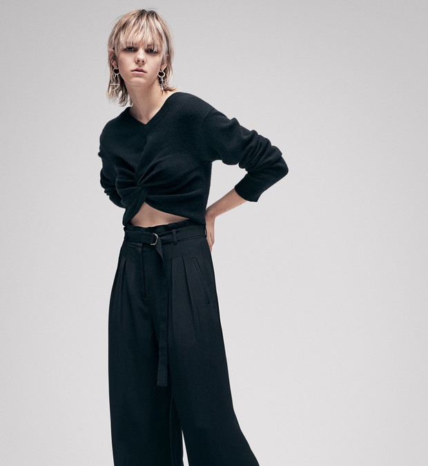 Spodnie z lejącego materiału Alexander Wang Pre-Fall 2017
