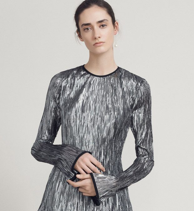 Srebrny top Jason Wu Pre-Fall 2017
