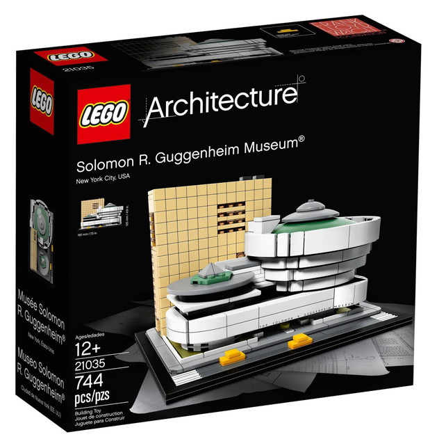 Budynek Muzeum Guggenheima w Nowym Jorku z klocków LEGO