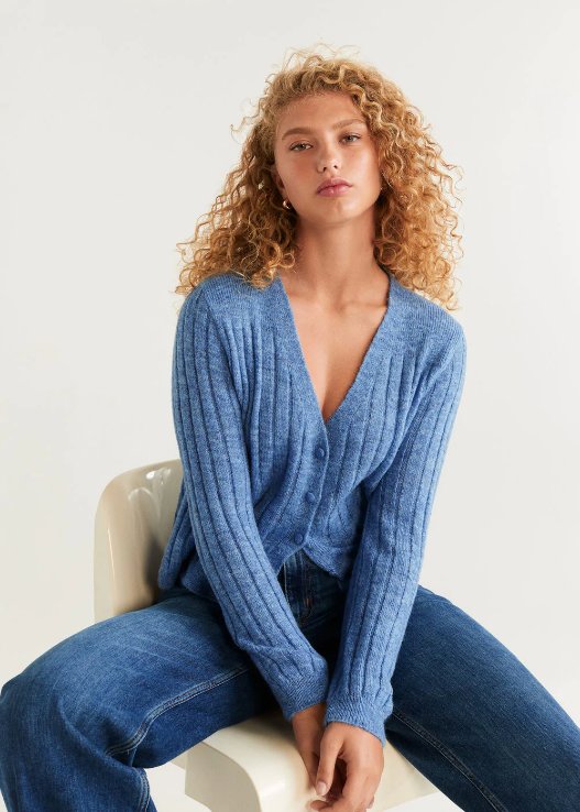 Ściągaczowy kardigan - Mango, 119,90 zł