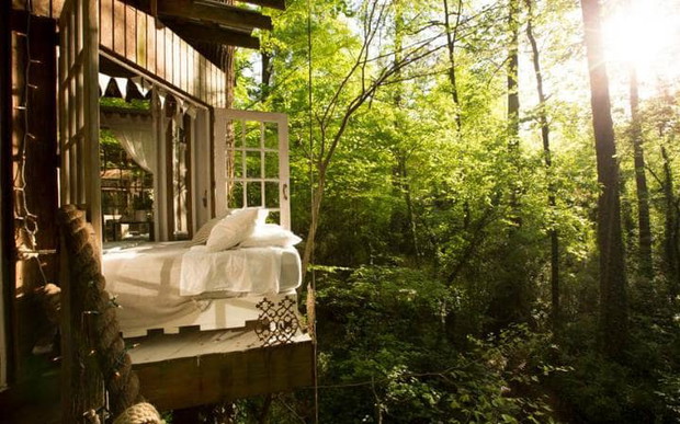 Sypialnia w najpopularniejszym domku na Airbnb