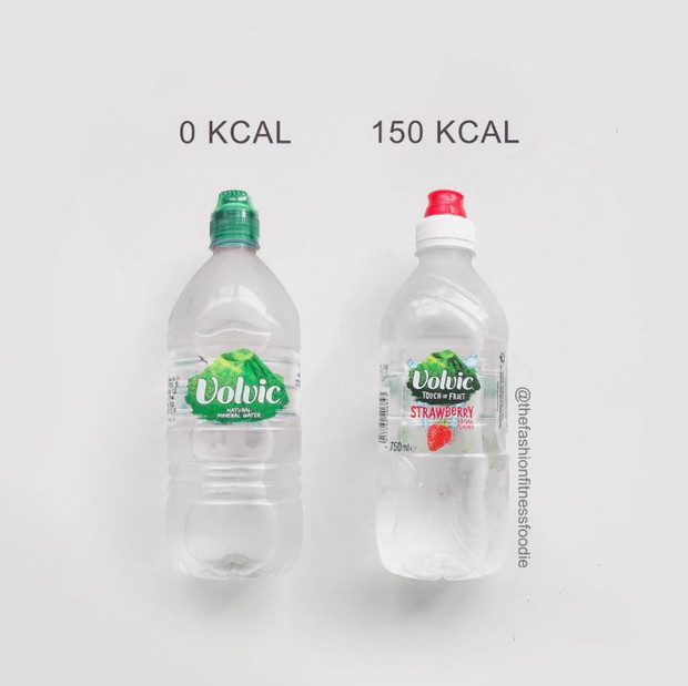Licznik kalorii zdrowej żywności: woda mineralna vs woda mineralna smakowa