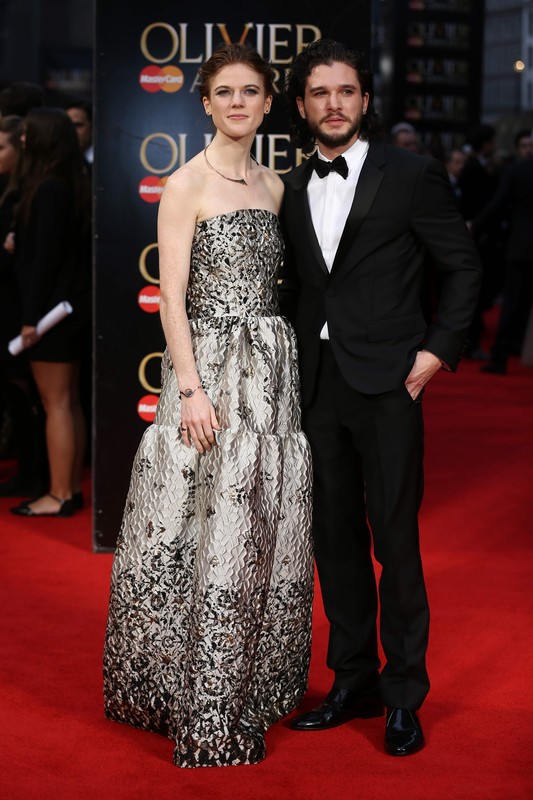 Kit Harington i Rose Leslie na gali Laurence Olivier Awards 2016