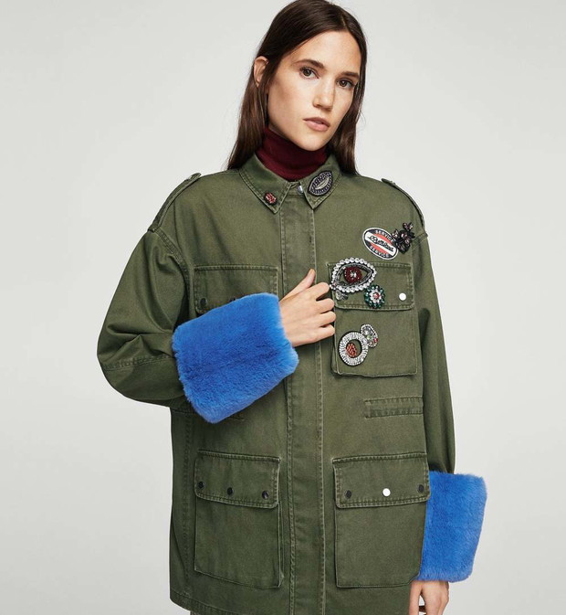 Parka khaki Mango