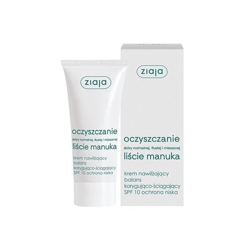 Ziaja, Oczyszczanie - Liście Manuka, Krem nawilżający balans korygująco-ściągający, 10 zł