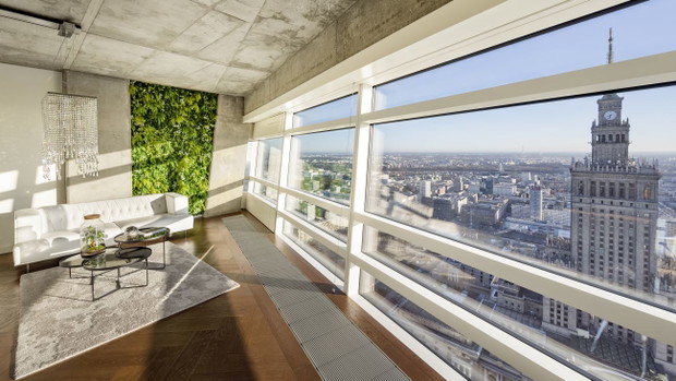 Apartament Glam, Złota 44, aranżacja Galeria Heban