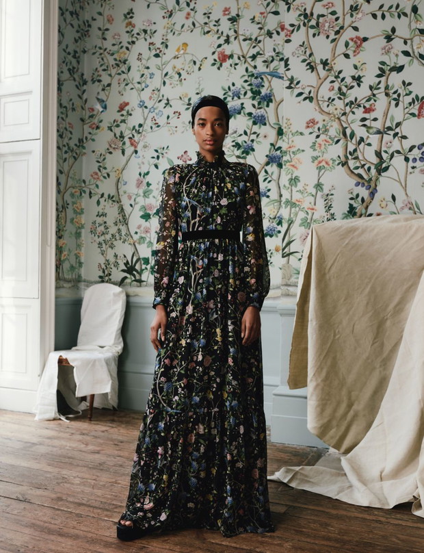 Tapeta Adam Grey, Erdem x de Gournay