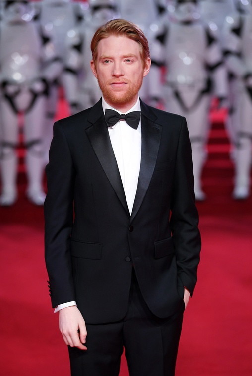 Domhnall Gleeson na premierze filmu Gwiezdne wojny: Ostatni Jedi w Londynie, 12