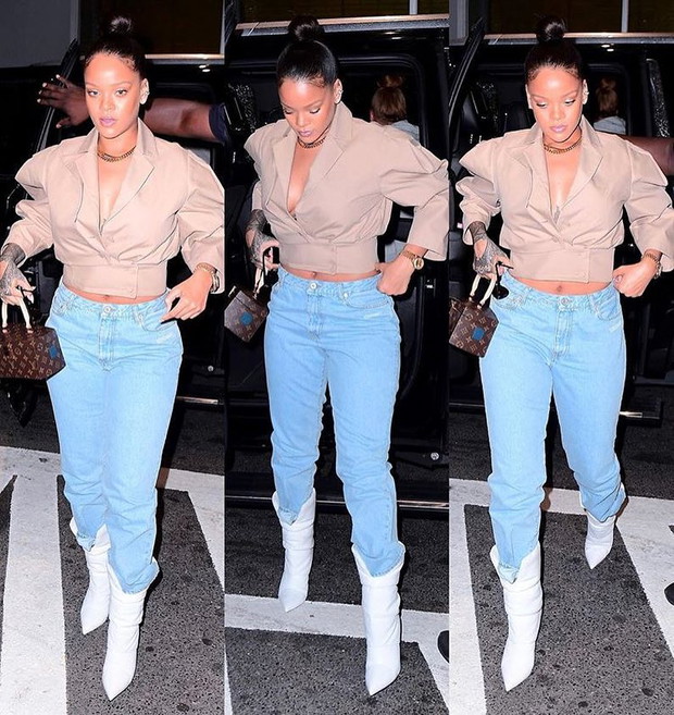 Rihanna w butach Jimmy Choo