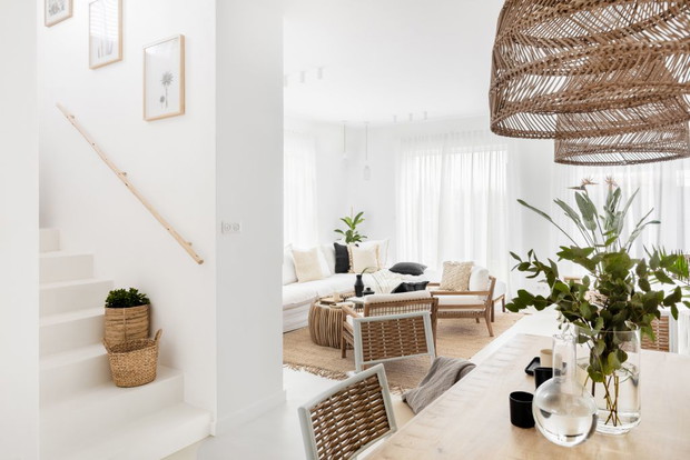 Dom w stylu boho we Wrocławiu, projekt i realizacja: Magdalena Kwoczka z pracowni Finchstudio