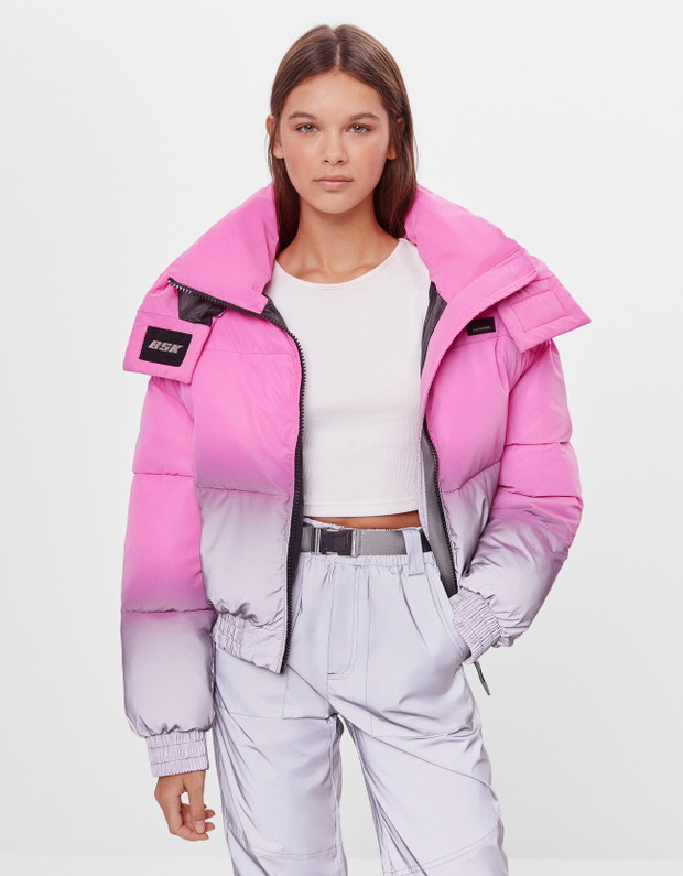 Odblaskowa kurtka puchowa / Bershka