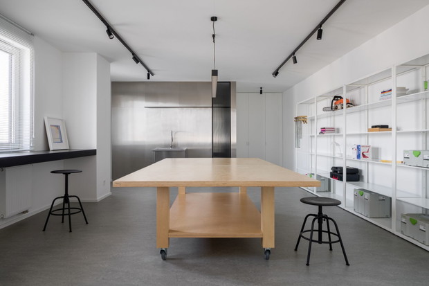 Mieszkanie z antresolą, projekt 3XEL Architekci