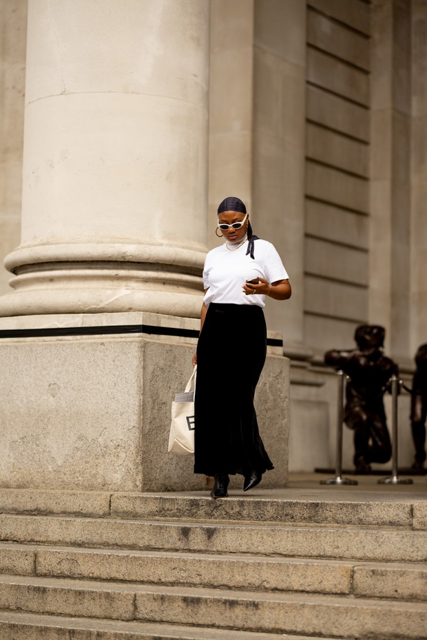 Stylizacje street style - LFW wiosna-lato 2023