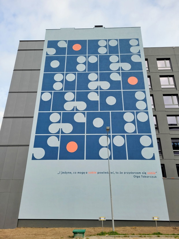 Sobie - mural zainspirowany twórczością Olgi Tokarczuk