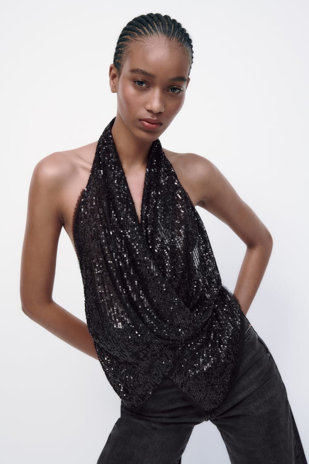 Cekinowy top Zara 2022