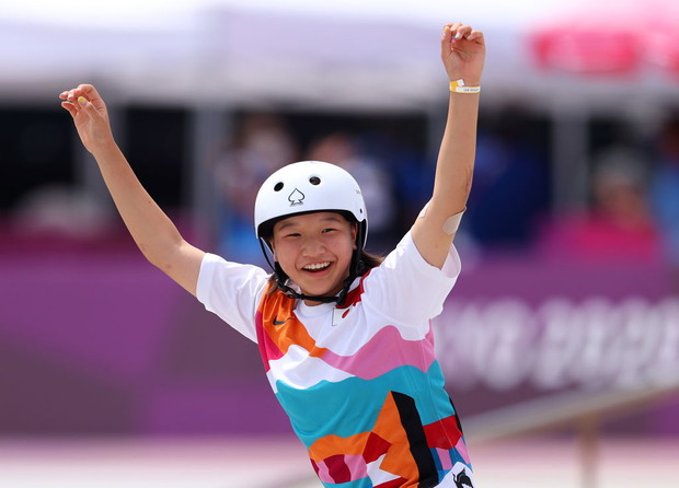 Momiji Nishiya na Igrzyskach Olimpijskich w Tokio.