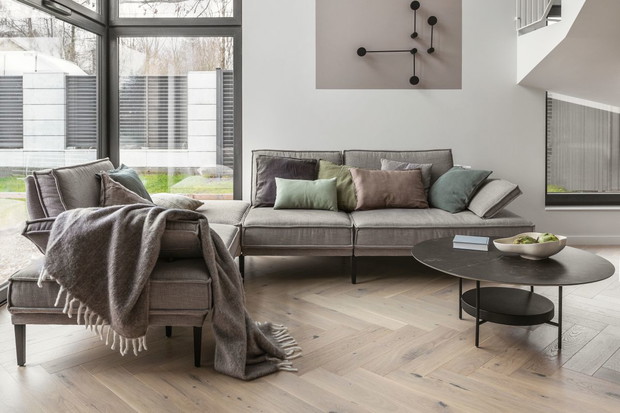 Łagodne pastele w domu prawniczki, projekt wnętrza: Małgorzata Kasperek, architekt wnętrz Decoroom, Projekt kuchni: Katarzyna Fotek, architekt wnętrz Decoroom Kitchen