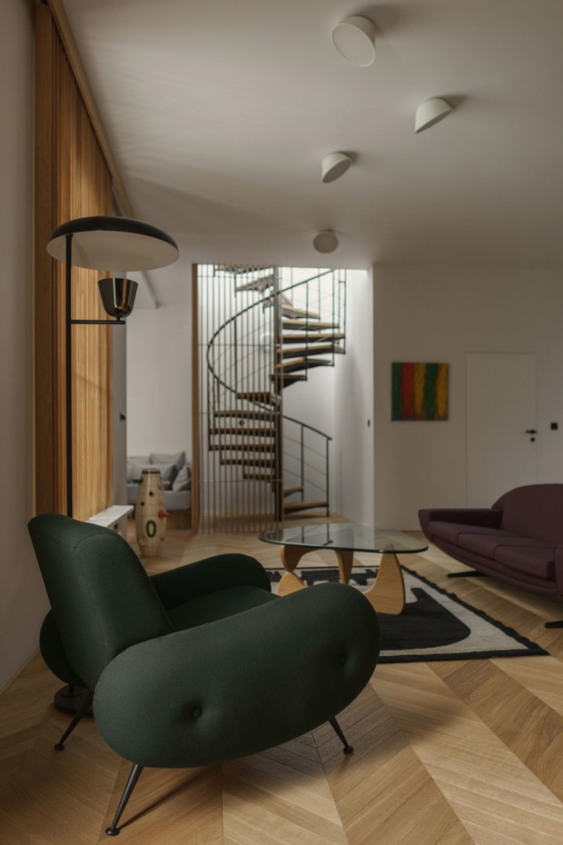 Penthouse na Starej Pradze, projekt: Loft Kolasiński