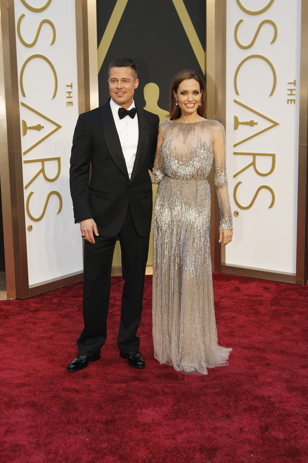 Brad Pitt i Angelina Jolie , 86. Ceremonia Oscarowa, 2014