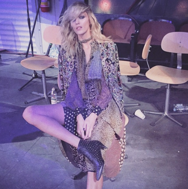 Anja Rubik na planie Project Runway 2: stylizacje modelki
