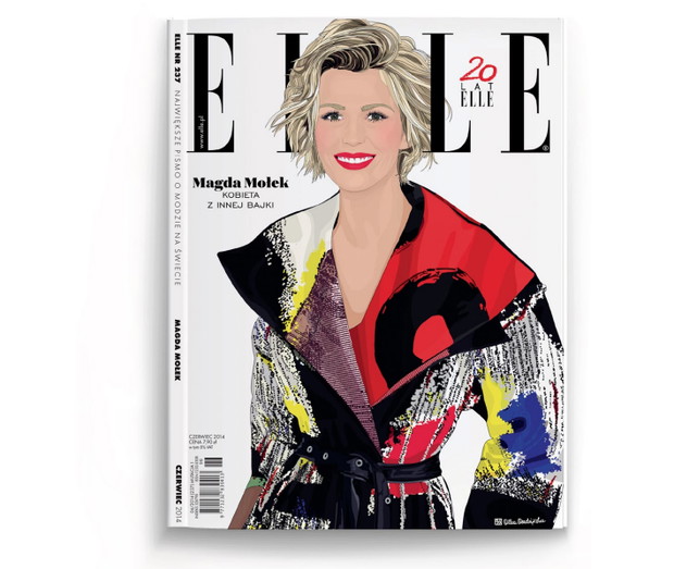 Prace Olki Osadzińskiej - rysunkowa okładka ELLE