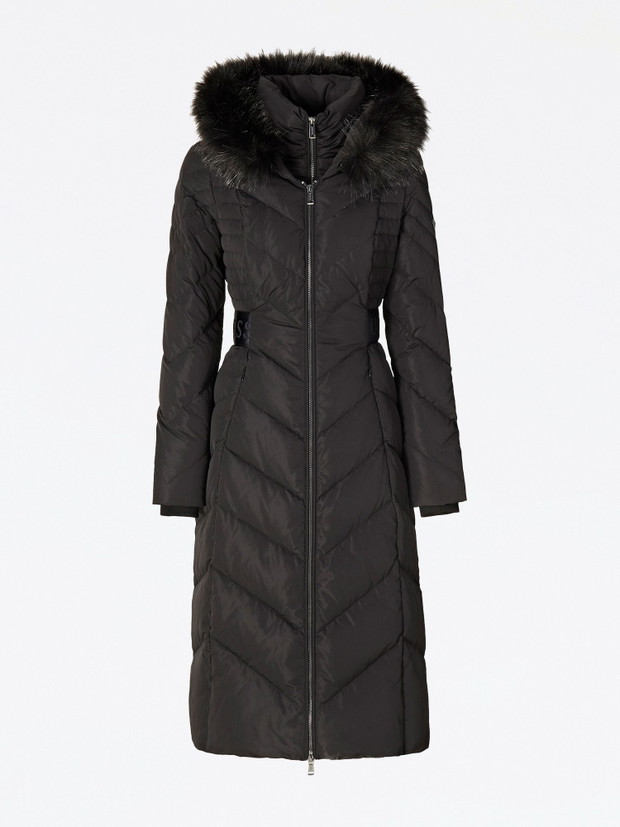 Długa kurtka puchowa z kapturem Guess Winter Essentials
