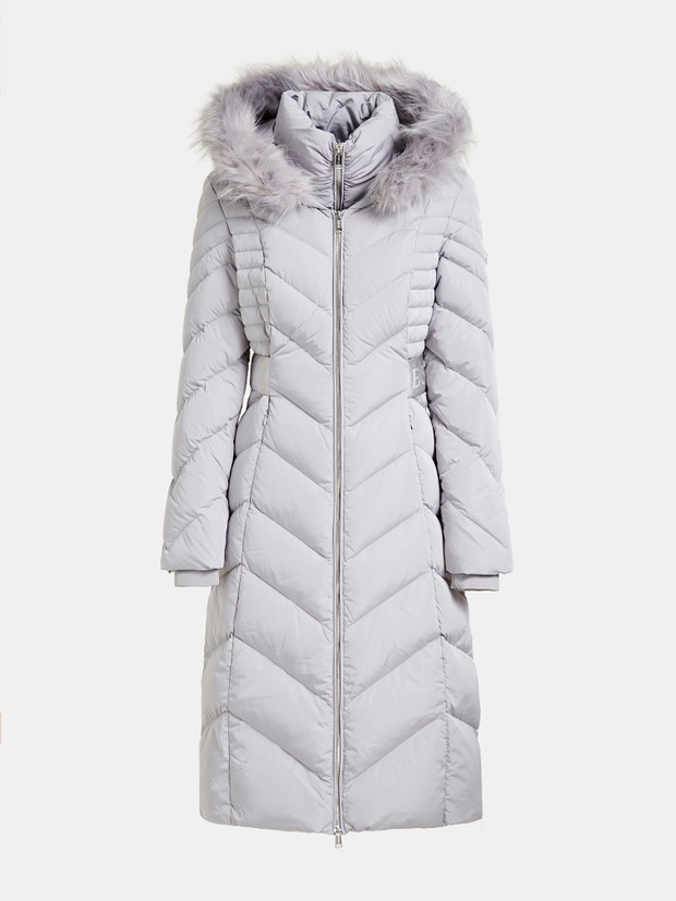 Długa kurtka puchowa z kapturem Guess Winter Essentials
