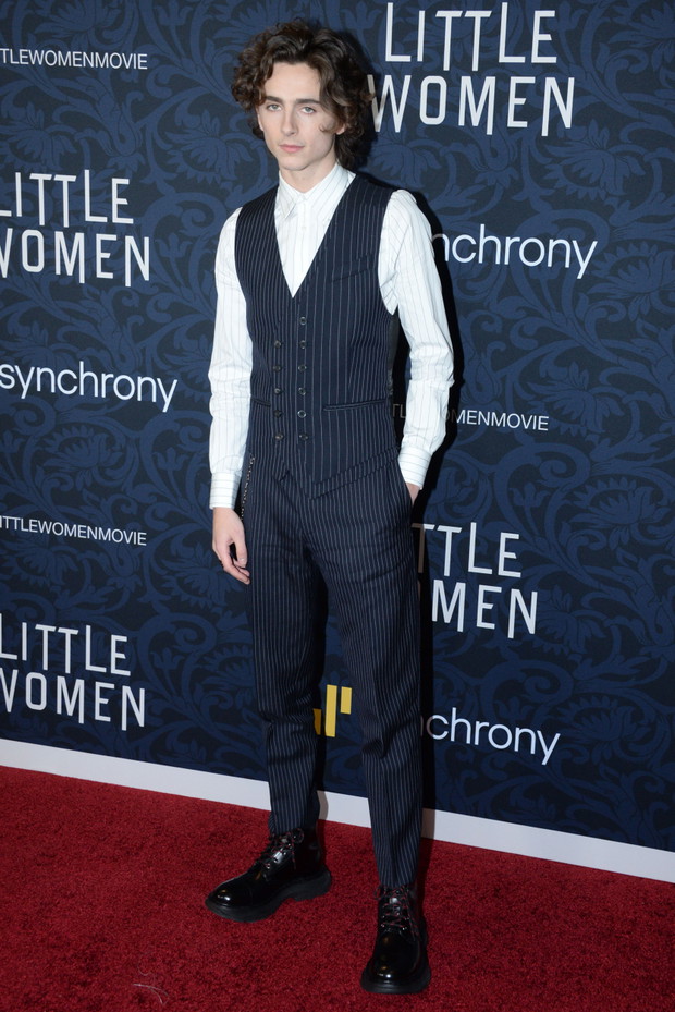 Timothee Chalamet na premierze Little Women w Nowym Jorku.