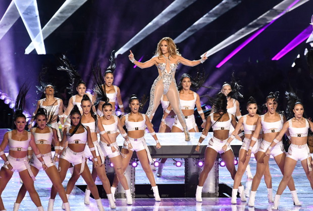 Jennifer Lopez i Shakira podczas Super Bowl Halftime Show