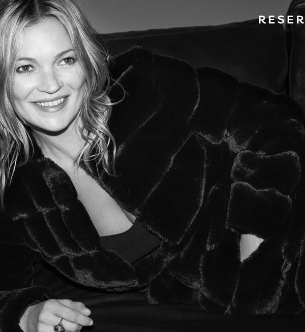 Kate Moss w kampanii Reserved w futrze