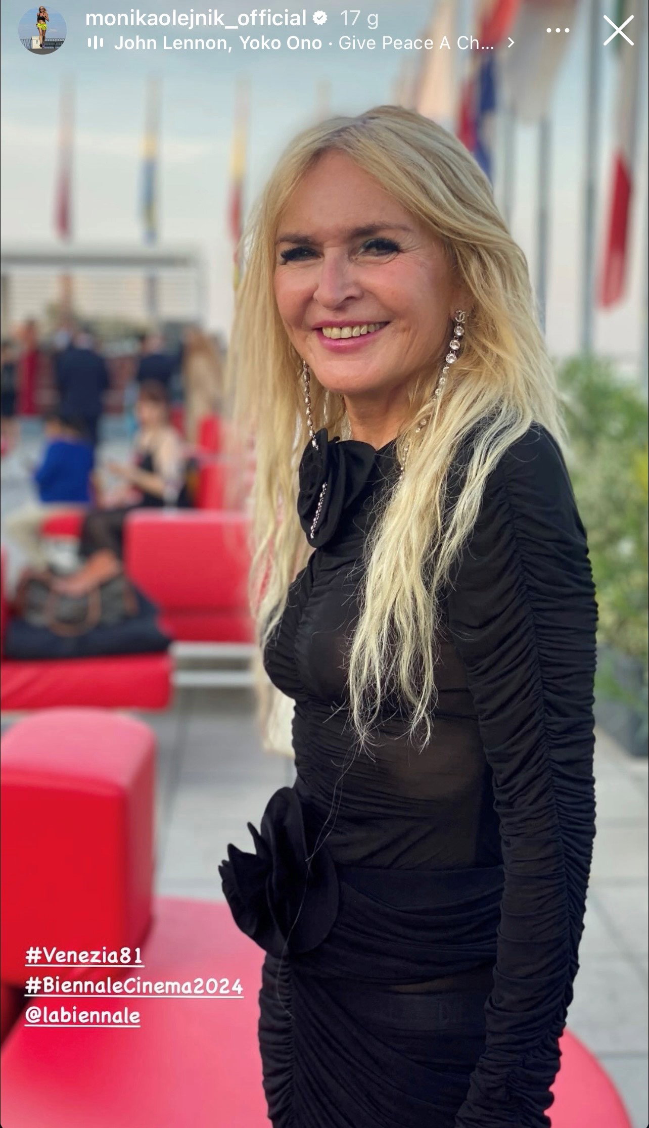 Monika Olejnik na czerwonym dywanie na festiwalu filmowym w Wenecji 2024