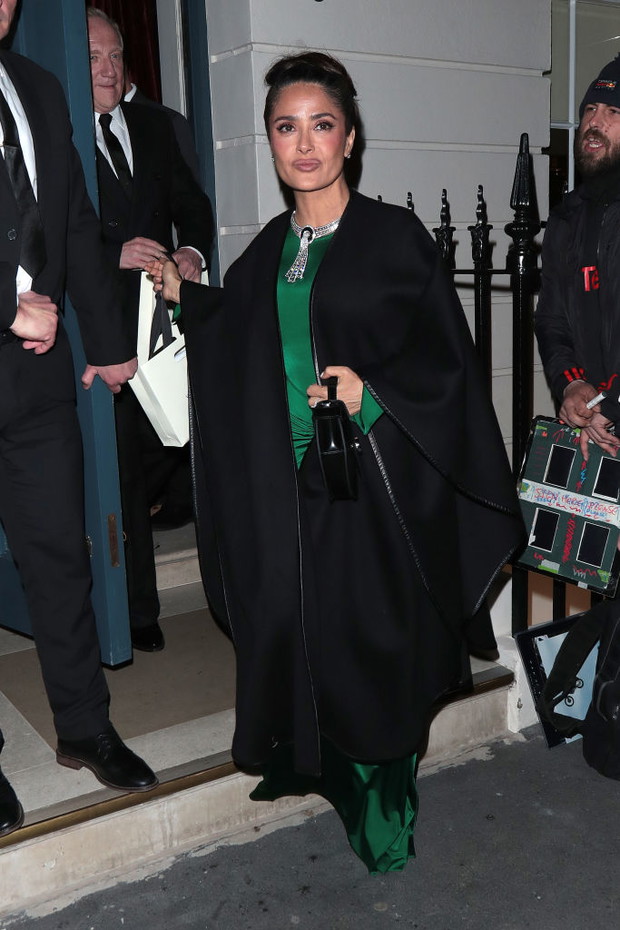 Salma Hayek na urodzinach Victorii Beckham