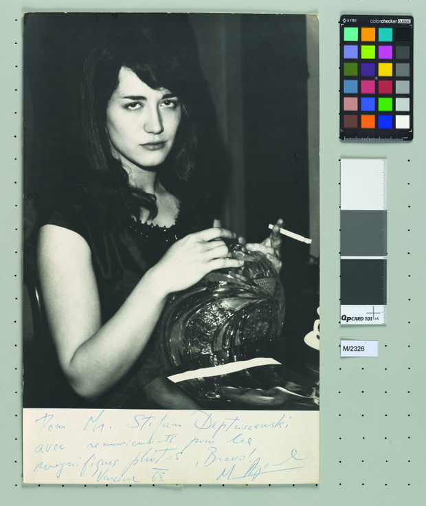 Portret Marthy Argerich z dedykacją